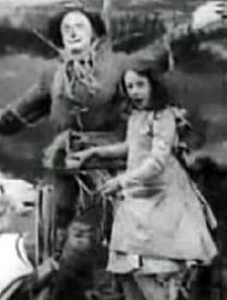 The Scarecrow and Dorothy.