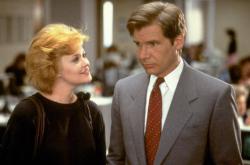 Melanie Griffith and Harrison Ford in Working Girl. Melanie Griffith and Harrison Ford in Working Girl.