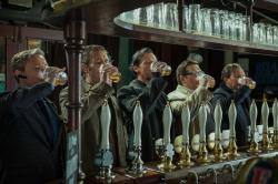 Martin Freeman, Paddy Considine, Simon Pegg, Nick Frost, and Eddie Marsan down pints in The World's End.