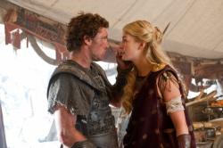 Sam Worthington and Rosamund Pike in Wrath of the Titans.