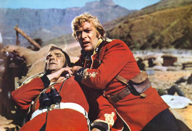 Stanley Baker and Michael Caine in Zulu.